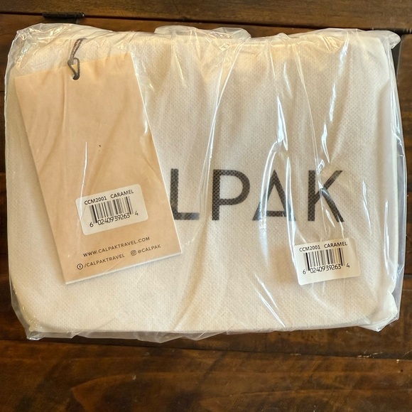 Calpak Caramel Travel Cosmetic Case Small High End Samples Included w/purchase! - Picture 3 of 8